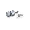5/16-18 Threaded Barrels Diameter: 5/8'', Length: 1/2'', Clear Anodized [Required Material Hole Size: 3/8'' ]