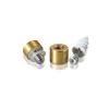 5/16-18 Threaded Barrels Diameter: 5/8'', Length: 1/2'', Gold Anodized [Required Material Hole Size: 3/8'' ]
