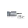 10-24 Threaded Barrels Diameter: 1/2'', Length: 3/4'', Clear Anodized Aluminum [Required Material Hole Size: 7/32'' ]