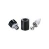 5/16-18 Threaded Barrels Diameter: 5/8'', Length: 3/4'', Black Anodized [Required Material Hole Size: 3/8'' ]