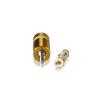 5/16-18 Threaded Barrels Diameter: 5/8'', Length: 3/4'', Gold Anodized [Required Material Hole Size: 3/8'' ]