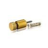 5/16-18 Threaded Barrels Diameter: 5/8'', Length: 3/4'', Gold Anodized [Required Material Hole Size: 3/8'' ]