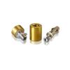 5/16-18 Threaded Barrels Diameter: 5/8'', Length: 3/4'', Gold Anodized [Required Material Hole Size: 3/8'' ]