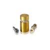 5/16-18 Threaded Barrels Diameter: 5/8'', Length: 3/4'', Gold Anodized [Required Material Hole Size: 3/8'' ]