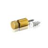 5/16-18 Threaded Barrels Diameter: 5/8'', Length: 3/4'', Gold Anodized [Required Material Hole Size: 3/8'' ]