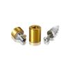 5/16-18 Threaded Barrels Diameter: 5/8'', Length: 3/4'', Gold Anodized [Required Material Hole Size: 3/8'' ]