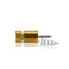 5/16-18 Threaded Barrels Diameter: 5/8'', Length: 3/4'', Gold Anodized [Required Material Hole Size: 3/8'' ]