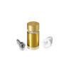 5/16-18 Threaded Barrels Diameter: 5/8'', Length: 3/4'', Gold Anodized [Required Material Hole Size: 3/8'' ]