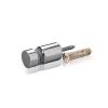 10-24 Threaded Barrels Diameter: 5/8'', Length: 3/4'', Polished Finish Grade 304 [Required Material Hole Size: 7/32'']