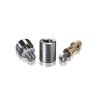 5/16-18 Threaded Barrels Diameter: 5/8'', Length: 3/4'', Satin Brushed Stainless Steel Grade 304 [Required Material Hole Size: 3/8'' ]