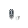 5/16-18 Threaded Barrels Diameter: 5/8'', Length: 1'', Clear Anodized [Required Material Hole Size: 3/8'' ]