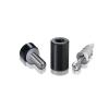 1/4-20 Threaded Barrels Diameter: 5/8'', Length: 1'', Black Anodized [Required Material Hole Size: 17/64'' ]