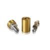 1/4-20 Threaded Barrels Diameter: 5/8'', Length: 1'', Gold Anodized [Required Material Hole Size: 17/64'' ]