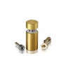 5/16-18 Threaded Barrels Diameter: 5/8'', Length: 1'',  Gold Anodized [Required Material Hole Size: 3/8'' ]