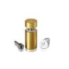 10-24 Threaded Barrels Diameter: 1/2'', Length: 1'', Gold Anodized [Required Material Hole Size: 7/32'' ]