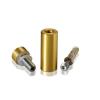 1/4-20 Threaded Barrels Diameter: 5/8'', Length: 1 1/2'', Gold Anodized [Required Material Hole Size: 17/64'' ]