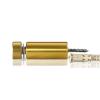 5/16-18 Threaded Barrels Diameter: 5/8'', Length: 1 1/2'', Gold Anodized [Required Material Hole Size: 3/8'' ]