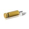 10-24 Threaded Barrels Diameter: 1/2'', Length: 1 1/2'', Gold Anodized [Required Material Hole Size: 7/32'' ]