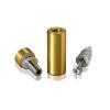 1/4-20 Threaded Barrels Diameter: 5/8'', Length: 1 1/2'', Gold Anodized [Required Material Hole Size: 17/64'' ]