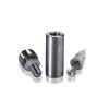 1/4-20 Threaded Barrels Diameter: 5/8'', Length: 1 1/2'', Brushed Satin Finish Grade 304 [Required Material Hole Size: 17/64'' ]