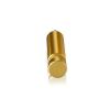 1/4-20 Threaded Barrels Diameter: 5/8'', Length: 2'', Gold Anodized [Required Material Hole Size: 17/64'' ]