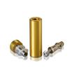 5/16-18 Threaded Barrels Diameter: 5/8'', Length: 2'', Gold Anodized [Required Material Hole Size: 3/8'' ]