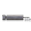 1/4-20 Threaded Barrels Diameter: 5/8'', Length: 3'', Polished Finish Grade 304 [Required Material Hole Size: 17/64'' ]