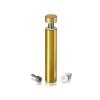 1/4-20 Threaded Barrels Diameter: 5/8'', Length: 3'', Gold Anodized [Required Material Hole Size: 17/64'' ]