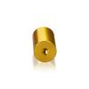 1/4-20 Threaded Barrels Diameter: 7/8'', Length: 1 1/2'', Gold Anodized [Required Material Hole Size: 17/64'' ]