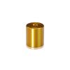 1/4-20 Threaded Barrels Diameter: 7/8'', Length: 1'', Gold Anodized [Required Material Hole Size: 17/64'' ]