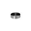 10-24 Threaded Caps Diameter: 1'', Height 1/4'', Brushed Satin Stainless Steel Grade 304 [Required Material Hole Size: 7/32'']