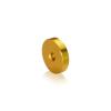 1/4-20 Threaded Caps Diameter: 1'', Height 1/4'', Gold Anodized Aluminum [Required Material Hole Size: 5/16'']