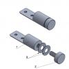 5/8'' Diameter Desktop Bottom Table Standoffs - Flat Head (Aluminum Clear Anodized) [Required Material Hole Size: 1/4'']