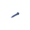 Concrete screws, Steel blue coated finish, Slotted hex washer head, Diameter: 3/16'', Length:1-1/4''