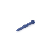 Concrete screws, Steel blue coated finish, Slotted hex washer head, Diameter: 3/16'', Length:1-3/4''