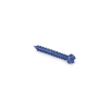 Concrete screws, Steel blue coated finish, Slotted hex washer head, Diameter: 3/16'', Length:1-3/4''