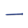 Concrete screws, Steel blue coated finish, Slotted hex washer head, Diameter: 3/16'', Length:2-1/4''