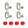 Button Fix Type 1 Metal Fix Bracket Fixing with Stainless Steel Retaining Spring for Fire Retardant Panels, Marine Interiors, Vibration & Shock Tested + Marker Tools x4 + 4 Marker Tool's