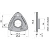 Button Fix Type 3 Button and Fix for Panel Connection Face- to-Face with 0.12'' or 0.31'' Gap x100