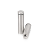 3/4'' Diameter X 2-1/2'' Barrel Length, (304) Stainless Steel Brushed Finish. Easy Fasten Standoff (For Inside / Outside use) Tamper Proof Standoff [Required Material Hole Size: 7/16'']