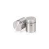 7/8'' Diameter X 3/4'' Barrel Length, (304) Stainless Steel Brushed Finish. Easy Fasten Standoff (For Inside / Outside use) Tamper Proof Standoff [Required Material Hole Size: 7/16'']