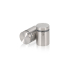7/8'' Diameter X 1'' Barrel Length, (304) Stainless Steel Brushed Finish. Easy Fasten Standoff (For Inside / Outside use) Tamper Proof Standoff [Required Material Hole Size: 7/16'']