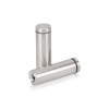7/8'' Diameter X 2-1/2'' Barrel Length, (304) Stainless Steel Brushed Finish. Easy Fasten Standoff (For Inside / Outside use) Tamper Proof Standoff [Required Material Hole Size: 7/16'']