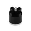 4-Way Standoffs Hub, Diameter: 1 1/2'', Thickness: 3/8'', Black Anodized Aluminum [Required Material Hole Size: 7/16'']