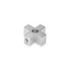 4-Way Standoffs Hub, Diameter: 1 1/4'', Thickness: 1/2'', Clear Anodized Aluminum [Required Material Hole Size: 7/16'']