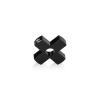 4-Way Standoffs Hub, Diameter: 1 1/4'', Thickness: 1/4'', Black Anodized Aluminum [Required Material Hole Size: 7/16'']