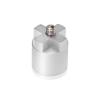 4-Way Standoffs Hub, Diameter: 1 1/4'', Thickness: 3/8'', Clear Anodized Aluminum [Required Material Hole Size: 7/16'']