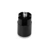 4-Way Standoffs Hub, Diameter: 1'', Thickness: 1/2'', Black Anodized Aluminum [Required Material Hole Size: 7/16'']