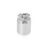 4-Way Standoffs Hub, Diameter: 1'', Thickness: 1/4'', Clear Anodized Aluminum [Required Material Hole Size: 7/16'']