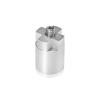 4-Way Standoffs Hub, Diameter: 1'', Thickness: 3/8'', Clear Anodized Aluminum [Required Material Hole Size: 7/16'']